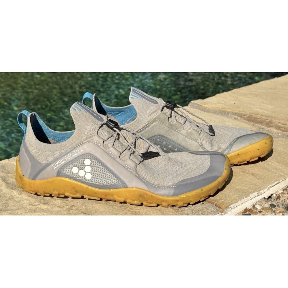Vivo Barefoot Primus Trail Knit FG Gray Gum SoleTrail Running Shoe Sz 41 EU/US 8